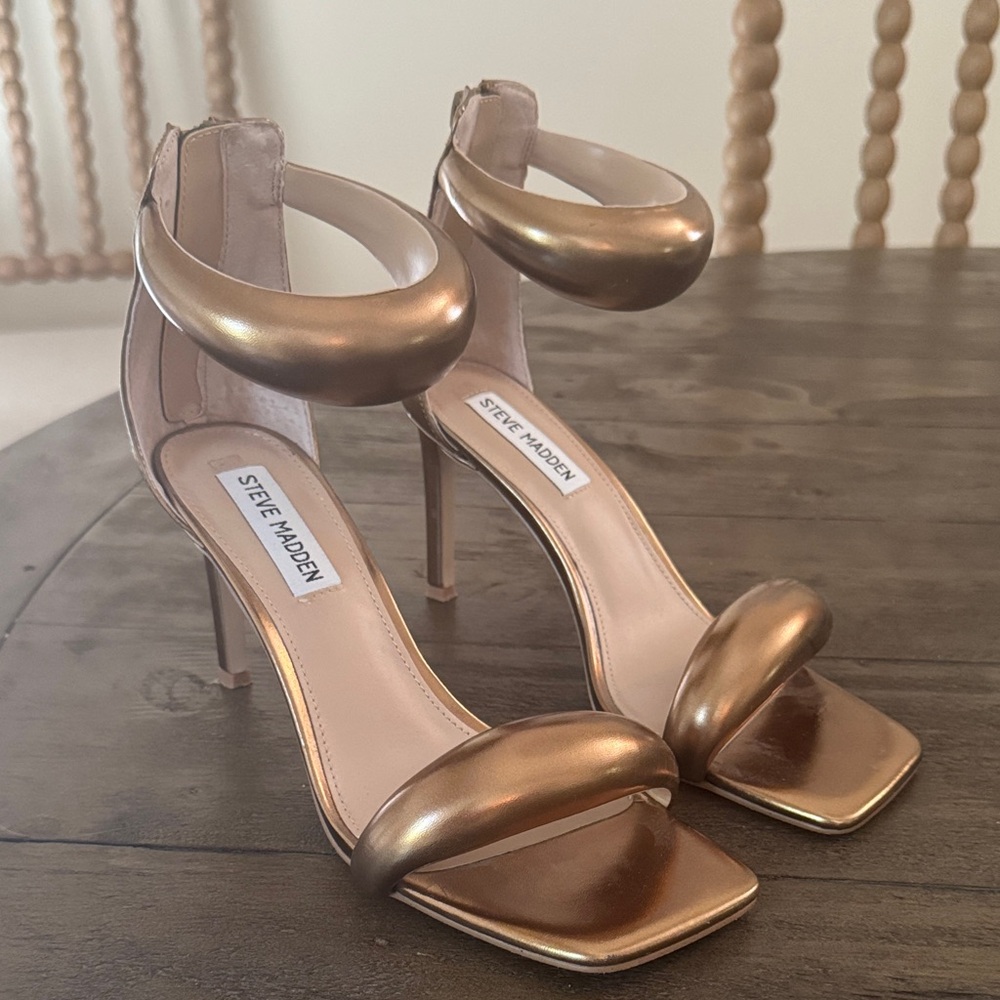 Steve Madden Metallic Bronze Heels